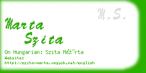 marta szita business card